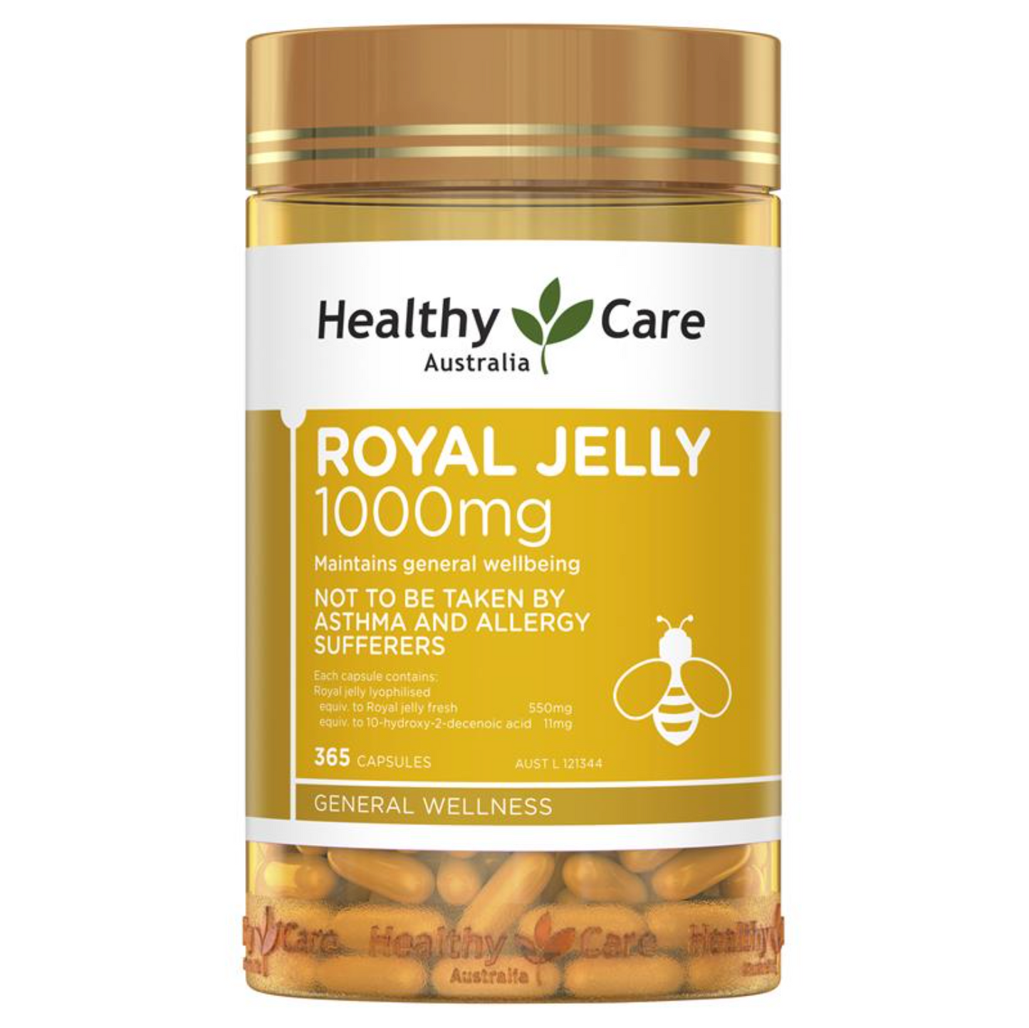 Healthy Care 澳洲,蜂王漿膠囊 1000mg,365粒