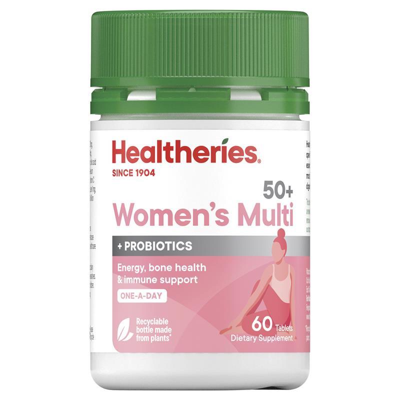 Healtheries Women's Multi 50+ with Probiotics 60 Tablets 賀壽利 50+熟齡女性綜合維生素添加益生菌 60錠