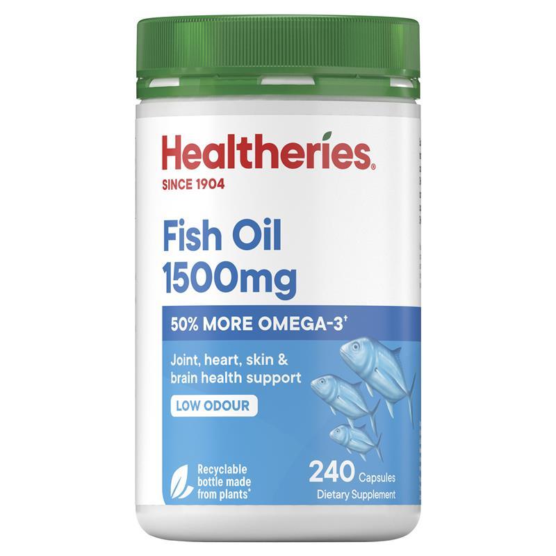 Healtheries Fish Oil 1500mg 240 Capsules 賀壽利 高濃縮深海魚油膠囊 1500mg 240粒