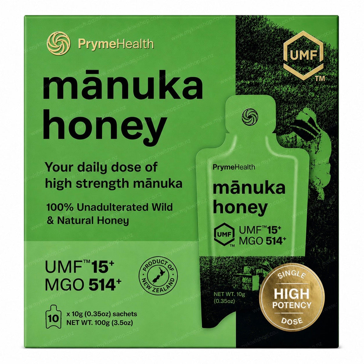 PrymeHealth麥盧卡蜂蜜隨身包 UMF15+ 10入 產品圖