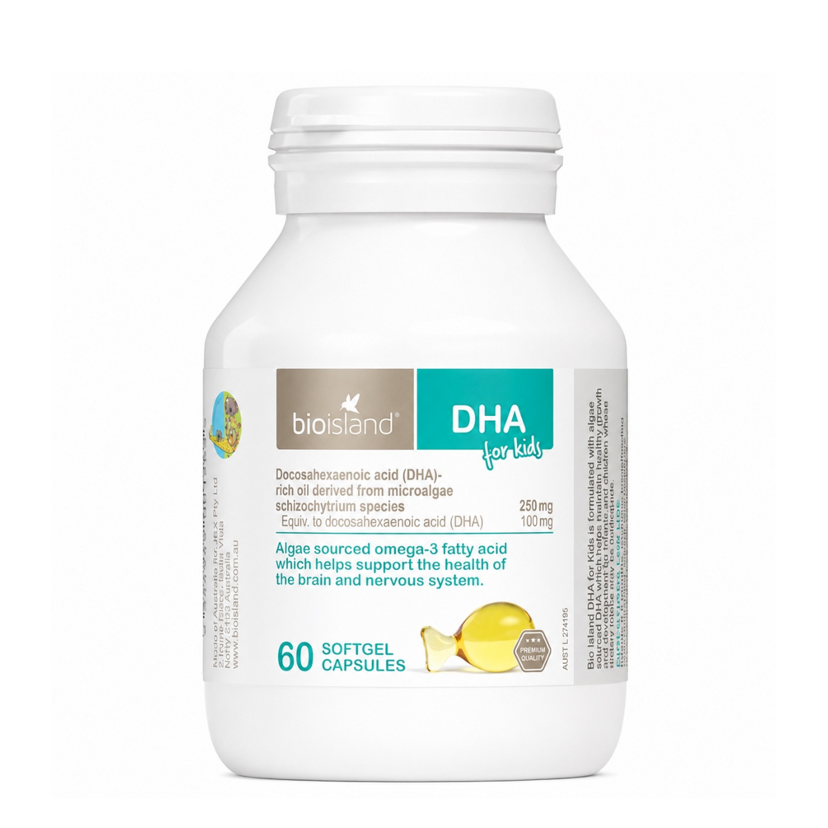 Bio Island 嬰幼兒海藻油DHA 60粒 產品圖