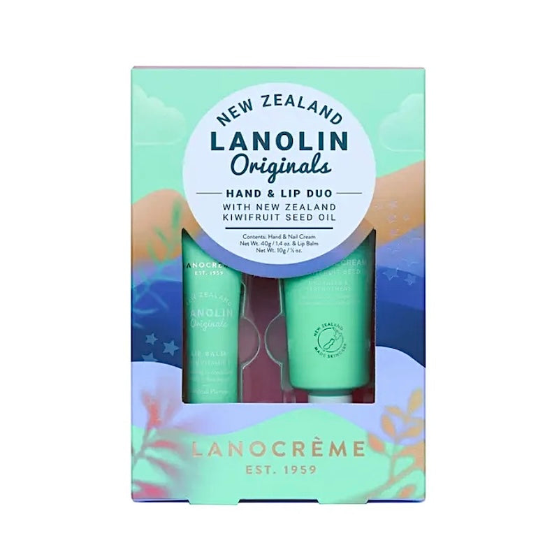Lanocrème Lanolin Hand & Lip Duo,紐西蘭蘭儂,奇異果籽油,潤唇膏護手霜套組