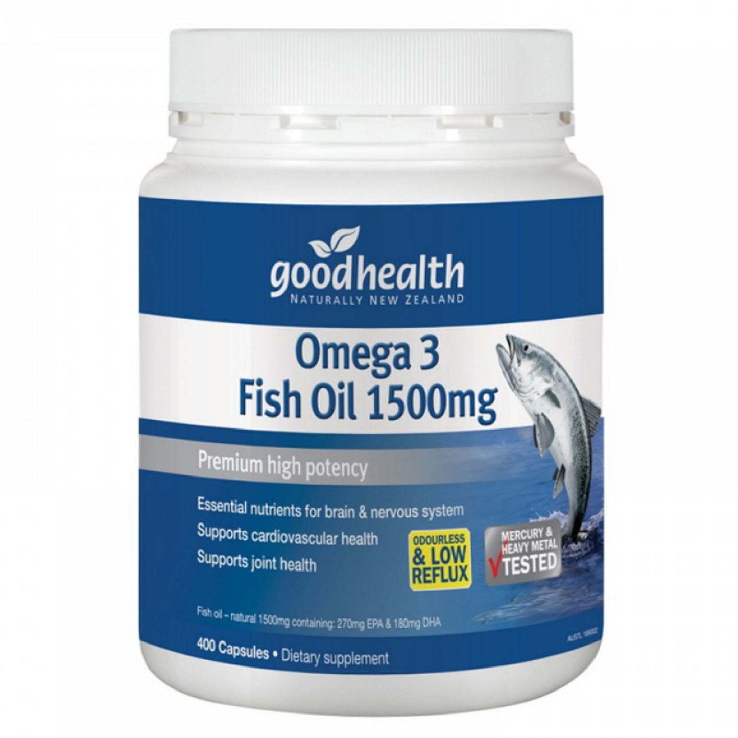Good Health 紐西蘭好健康 Omega3 魚油膠囊 1500mg 400粒