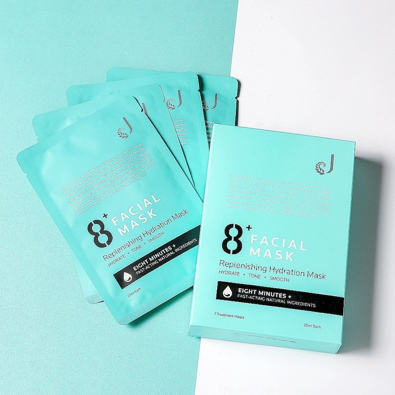 JEMA ROSE 8+ MINUTE 紐西蘭8分鐘,保濕補水面膜 7片入