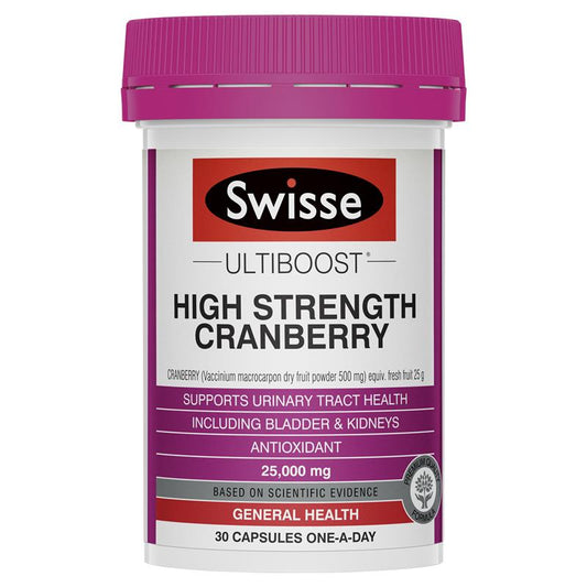 ShopJoyNZ - Swisse High Strength Cranberry 澳洲 高含量蔓越莓 25000mg 30粒