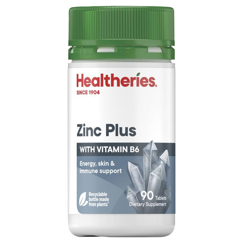 Healtheries Zinc Plus with Vitamin B6 賀壽利 鋅B6複方錠 90粒