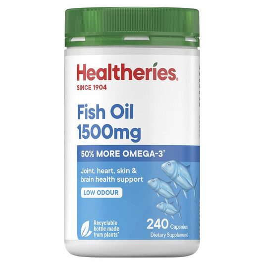 Healtheries Fish Oil 1500mg 240 Capsules 賀壽利 高濃縮深海魚油膠囊 1500mg 240粒