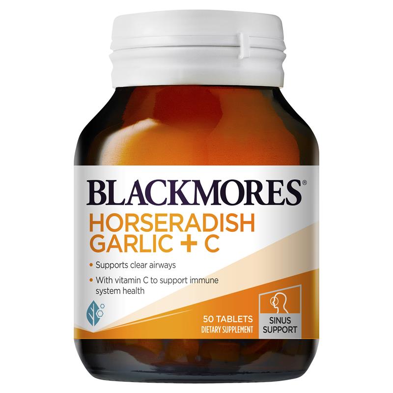 Blackmores 澳洲澳佳寶 辣根大蒜維他命C 50片 規格 產品圖