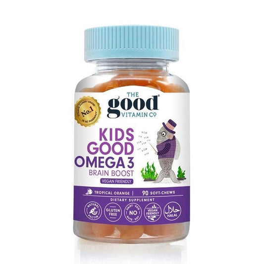 ShopJoyNZ - The Good Vitamin Co 紐西蘭 兒童腦力OMEGA-3軟糖 90粒 熱帶橙橘