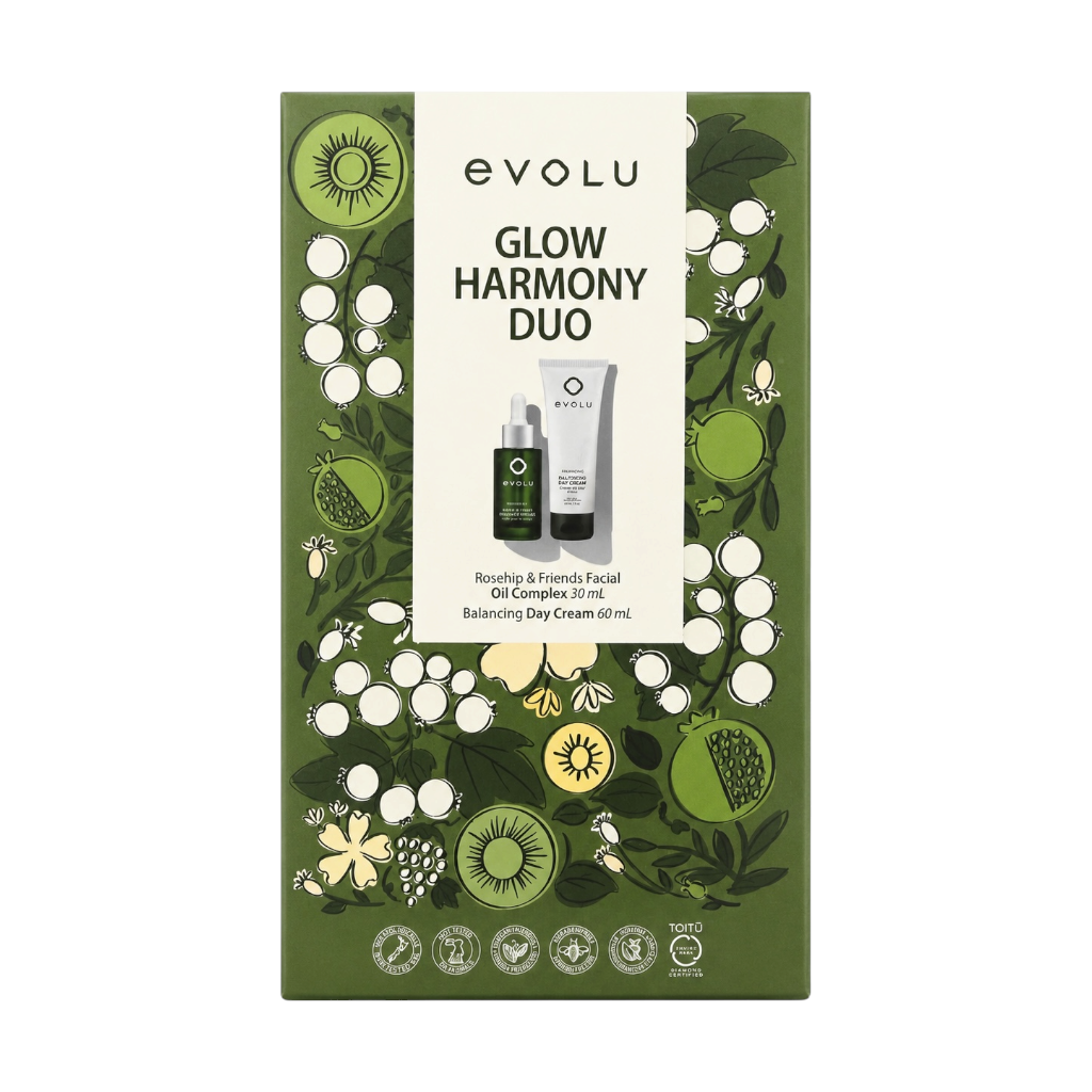 Evolu 玫瑰果精華油平衡日霜保養組 產品圖