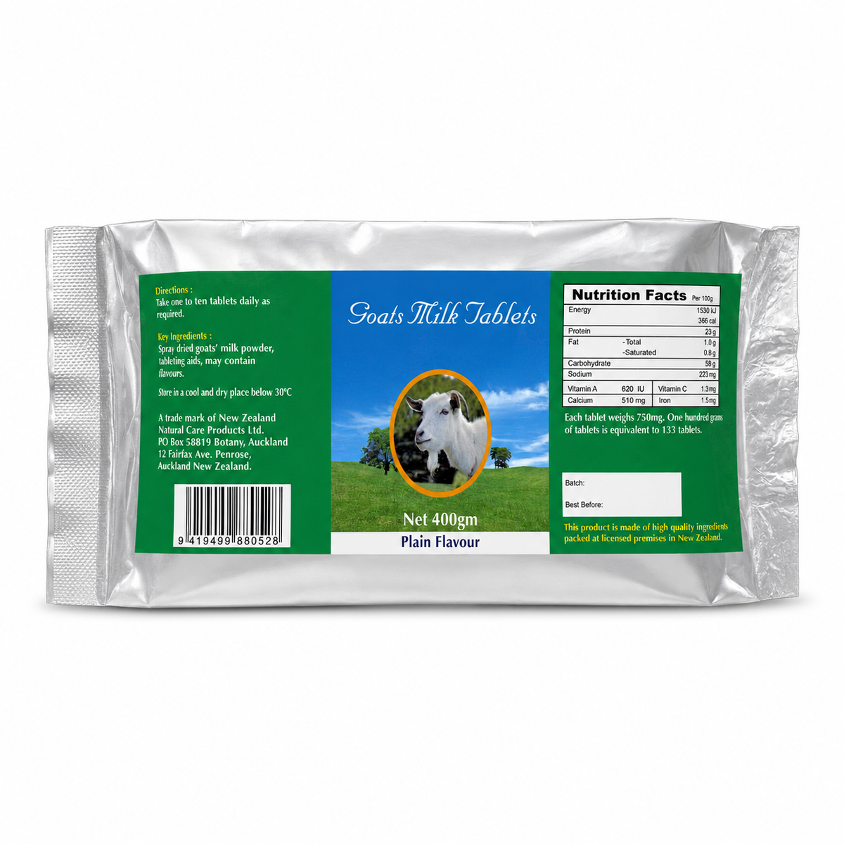 Best Health紐西蘭羊奶片 原味 400g 產品圖