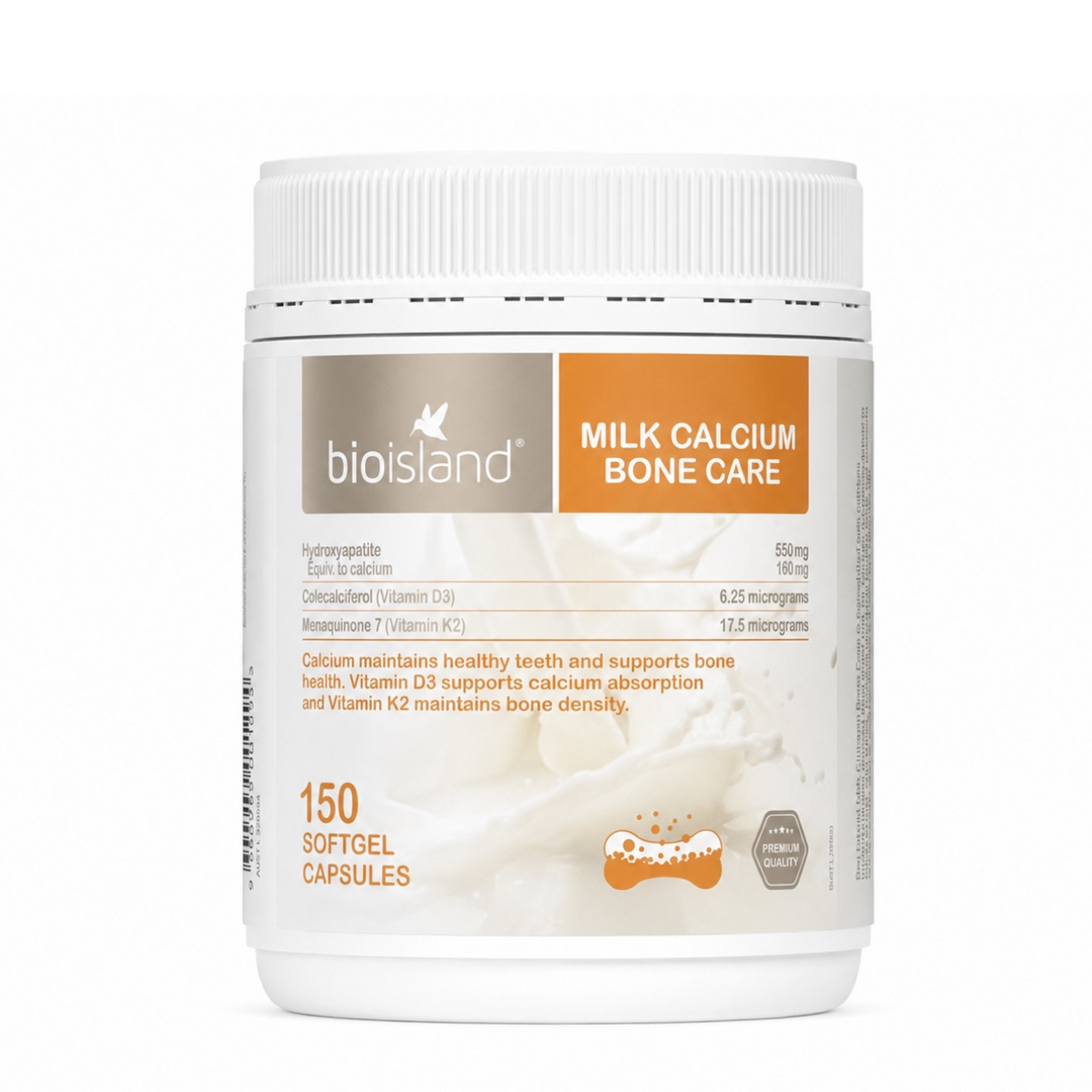Bio Island 成人牛乳鈣軟膠囊 150粒 產品圖