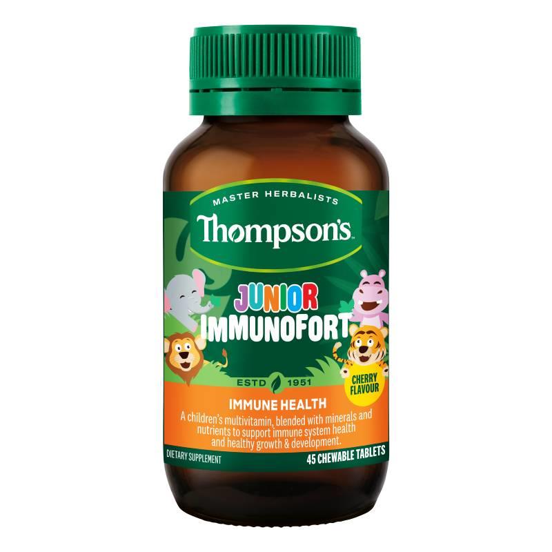 Thompson's 紐西蘭湯普森 兒童營養免疫片 45粒 櫻桃口味 規格 產品圖