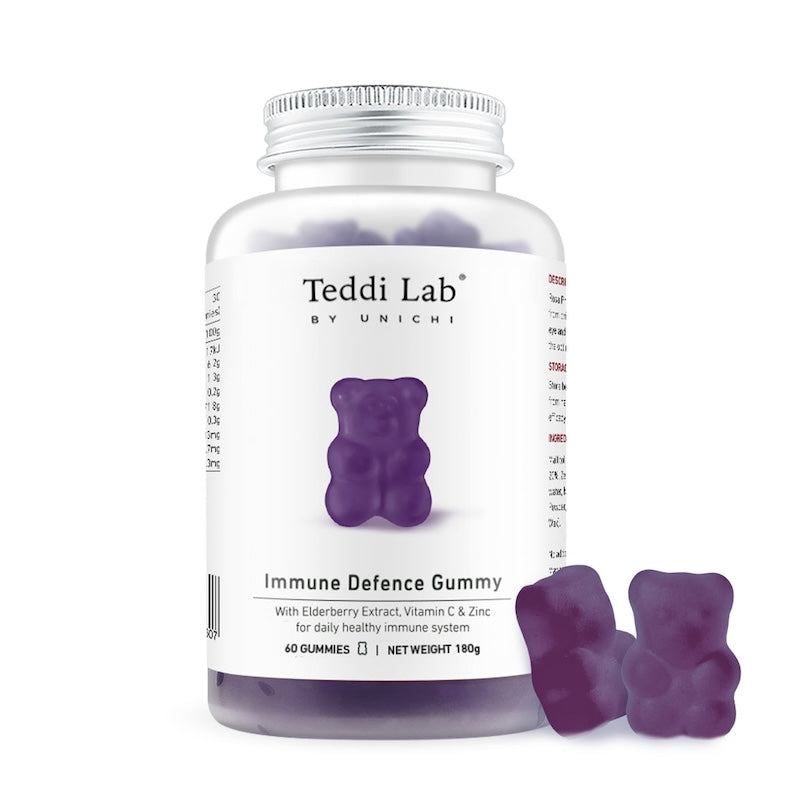 Unichi Teddi Lab 澳洲黑骨木免疫力 小熊軟糖 60粒