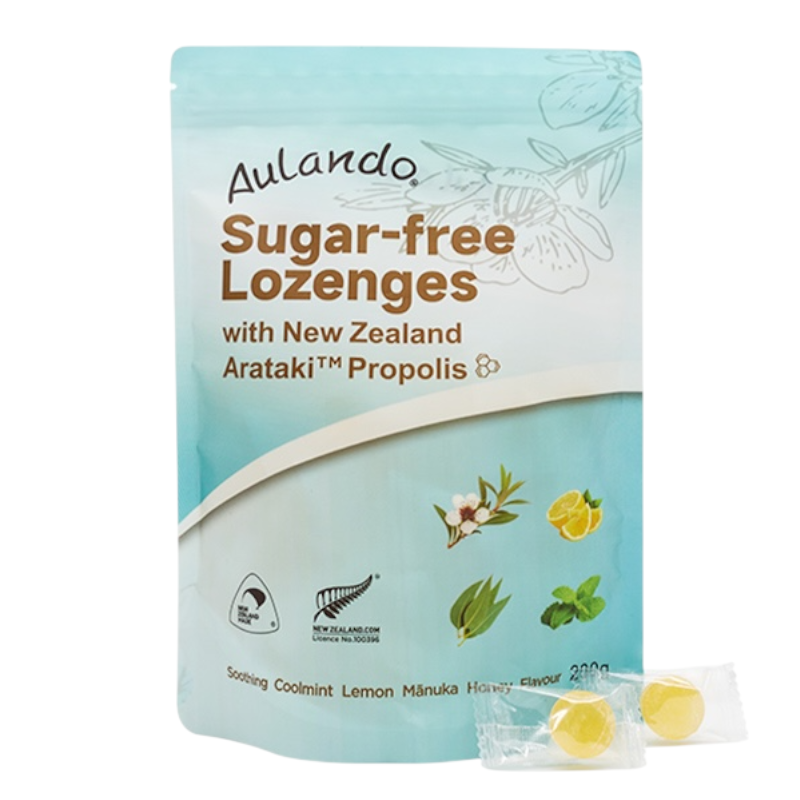 Aulando Manuka Honey Lozenges 紐西蘭麥蘆卡蜂蜜UMF20+ 蜂膠糖 無糖版 200g