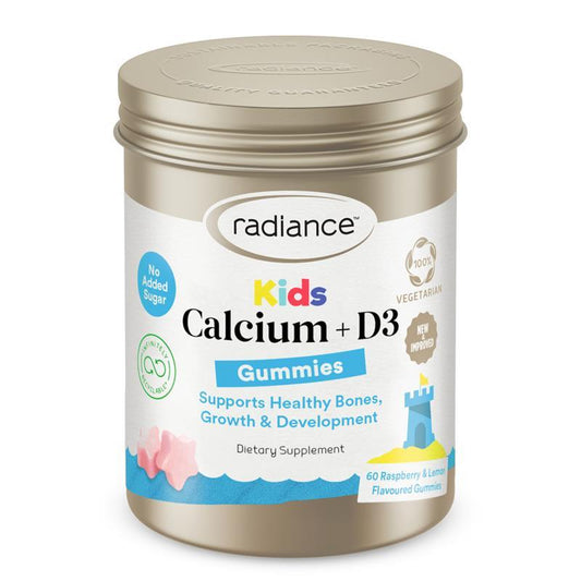 ShopJoyNZ - Radiance Kids Calcium + D3 Gummies 紐西蘭兒童鈣質+維生素D3軟糖 60粒
