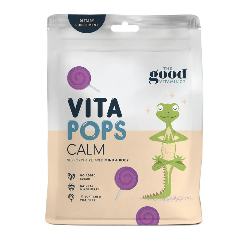 The Good Vitamin Co Vita Pops Calm 兒童鎮靜放鬆棒棒糖 12入 天然莓果味