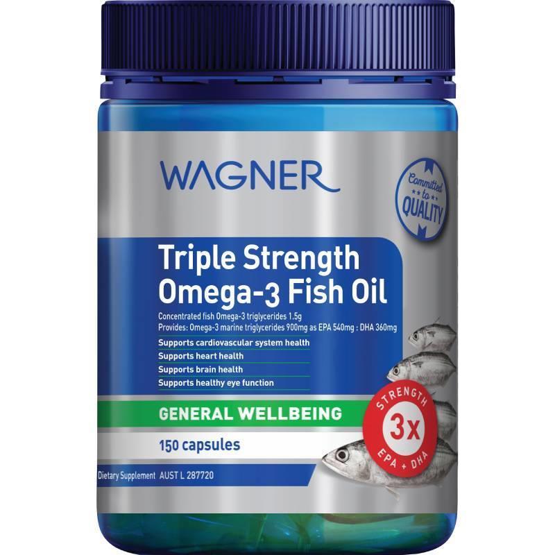 Wagner Cranberry Triple Strength Omega-3 Fish Oil  澳洲瓦格納，3倍魚油 150粒