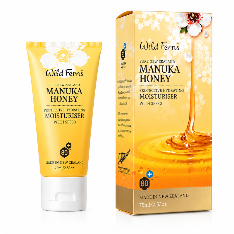 Wild Ferns Manuka Honey Protective Hydrating Moisturiser SPF30，麥蘆卡蜂蜜 SPF30 保濕乳液 75ml