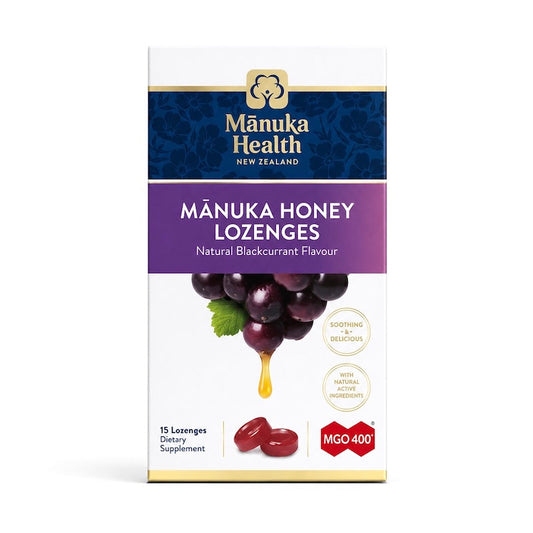 Manuka Health麥蘆卡蜂蜜潤喉糖 黑加侖 15粒 產品圖