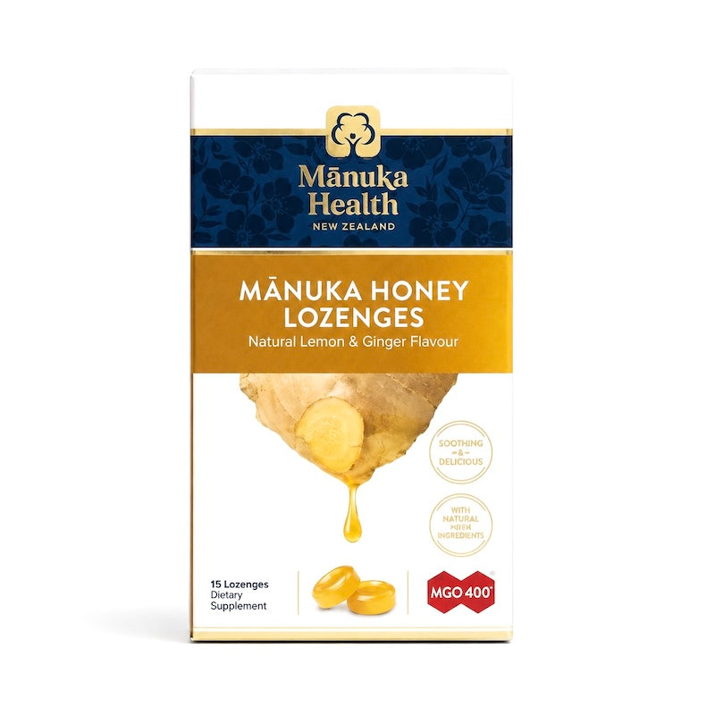 Manuka Health麥蘆卡蜂蜜潤喉糖 檸檬生薑 15粒 產品圖
