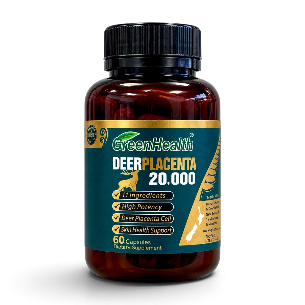 Green Health 紐西蘭，高含量鹿胎素膠囊 20000mg，60粒 產品圖