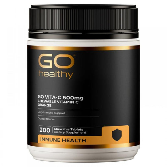 GO Healthy GO Vita-C 500mg Orange，咀嚼維他命C 200錠