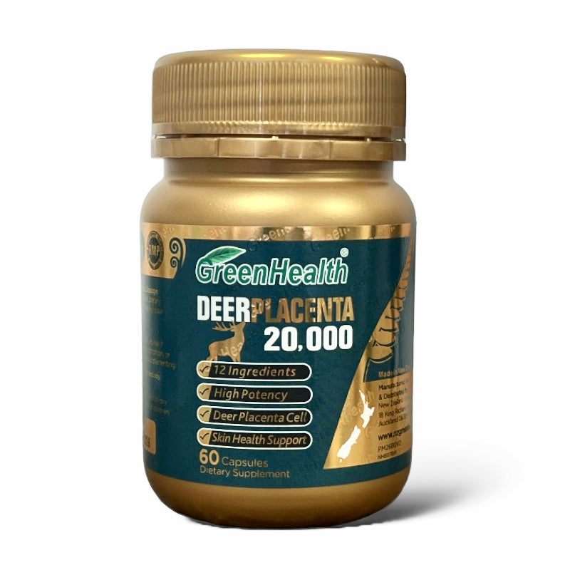Green Health 紐西蘭高含量鹿胎素膠囊 20000mg 60粒